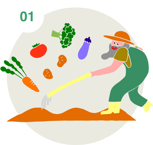 野菜づくりでのびのび運動